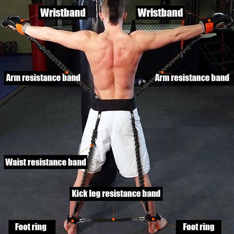 6/12pcs Resistance Band Boxing