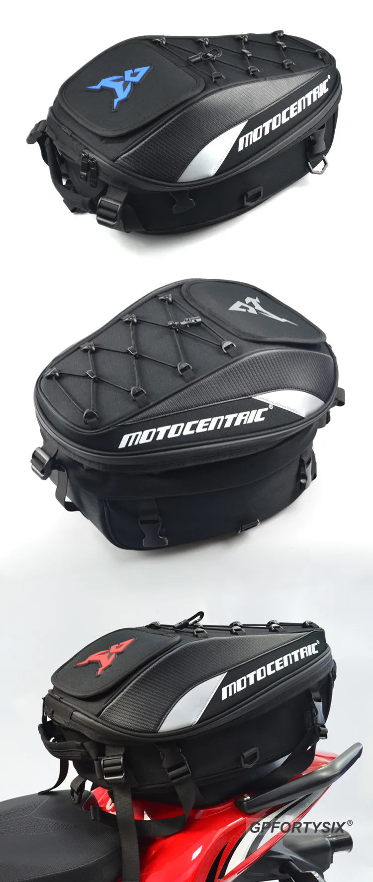 Motocentric Waterproof Motorcycle Tail Bag Multifunction