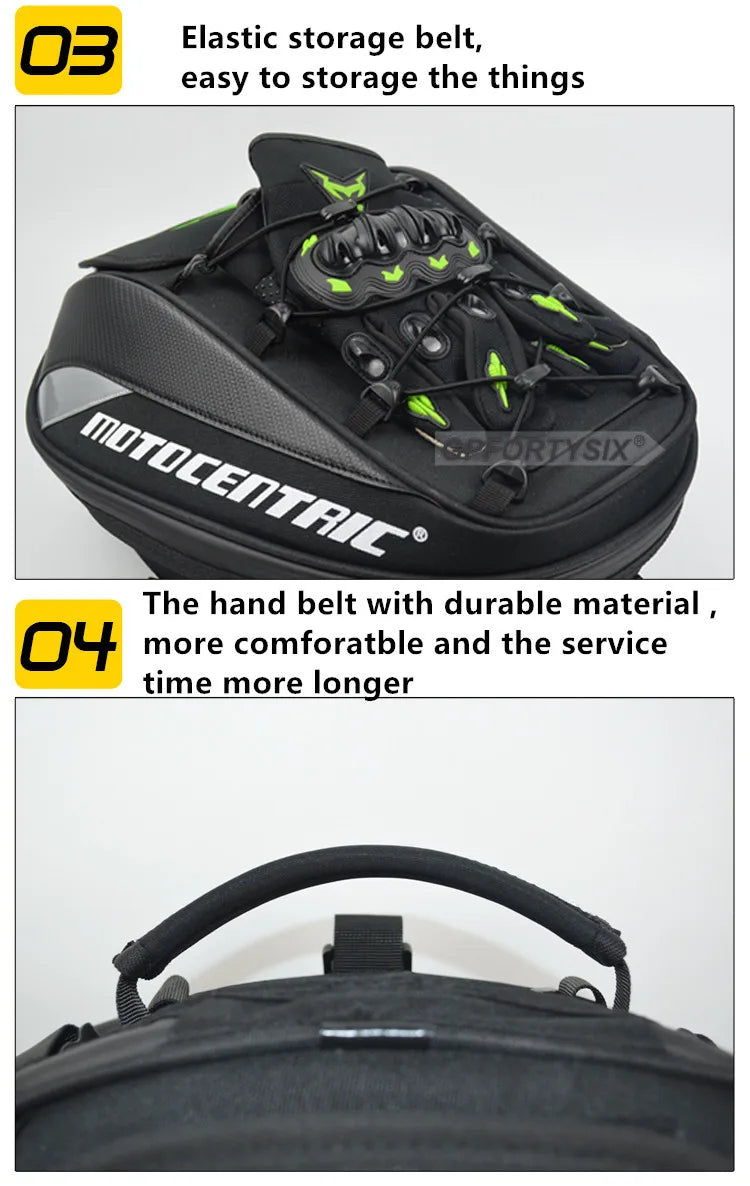 Motocentric Waterproof Motorcycle Tail Bag Multifunction