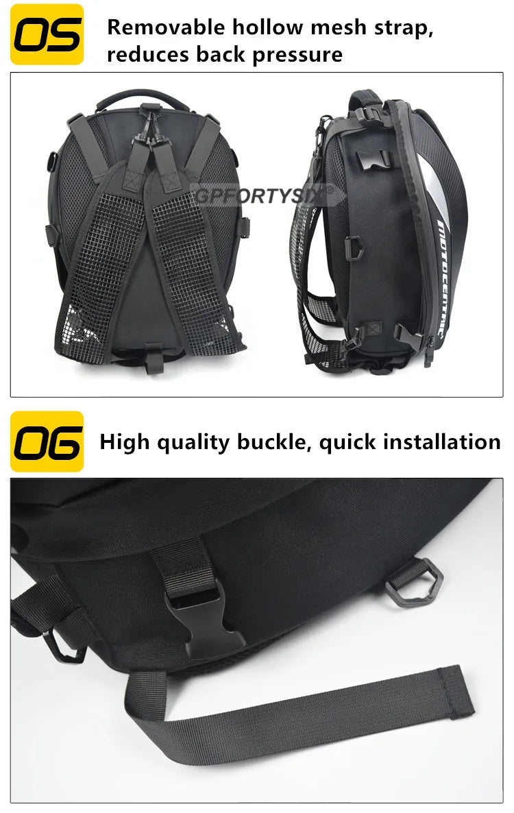 Motocentric Waterproof Motorcycle Tail Bag Multifunction