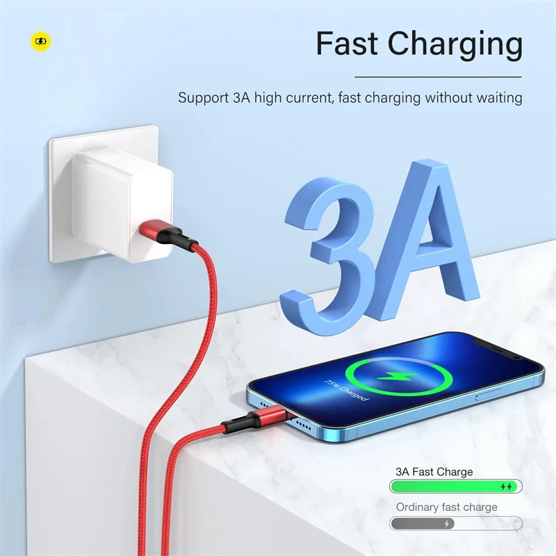 3A USB Cable For iPhone