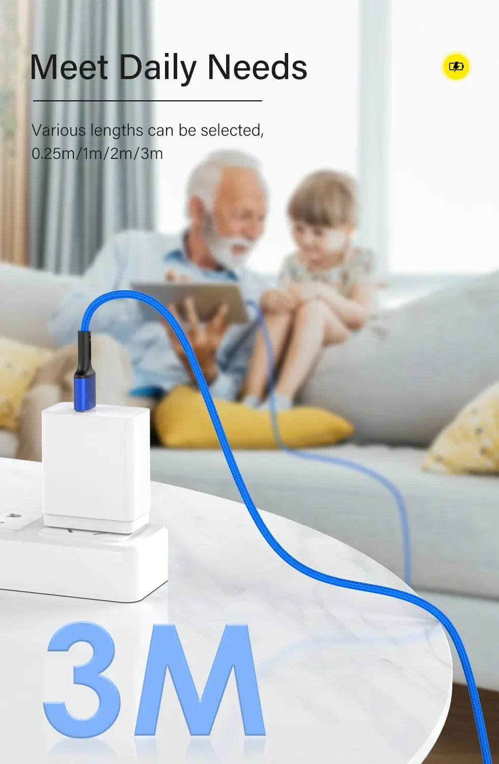3A USB Cable For iPhone