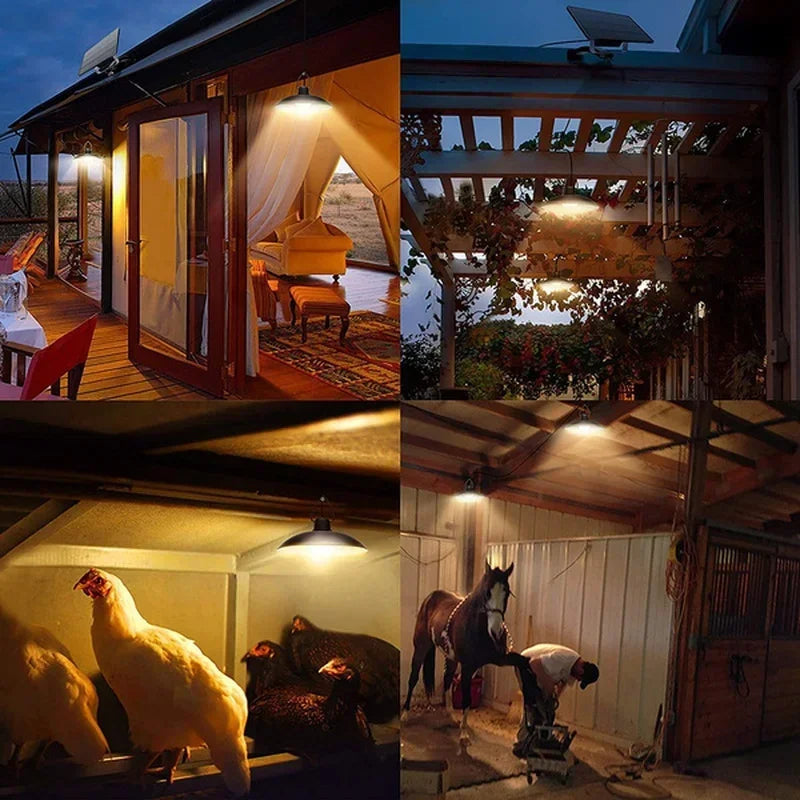 Solar Pendant Light Outdoor Waterproof LED