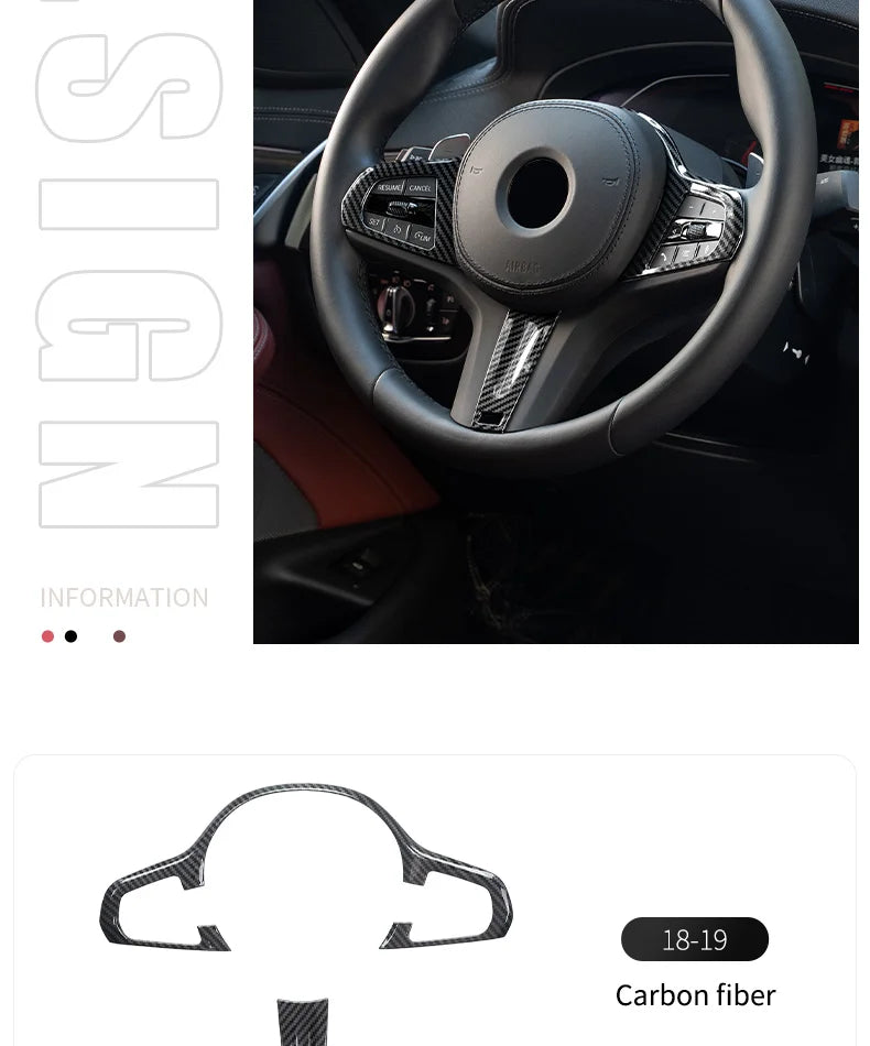 Car Styling Steering Wheel Trim Cover Sticker Decoration Accessory For BMW - Krass Market