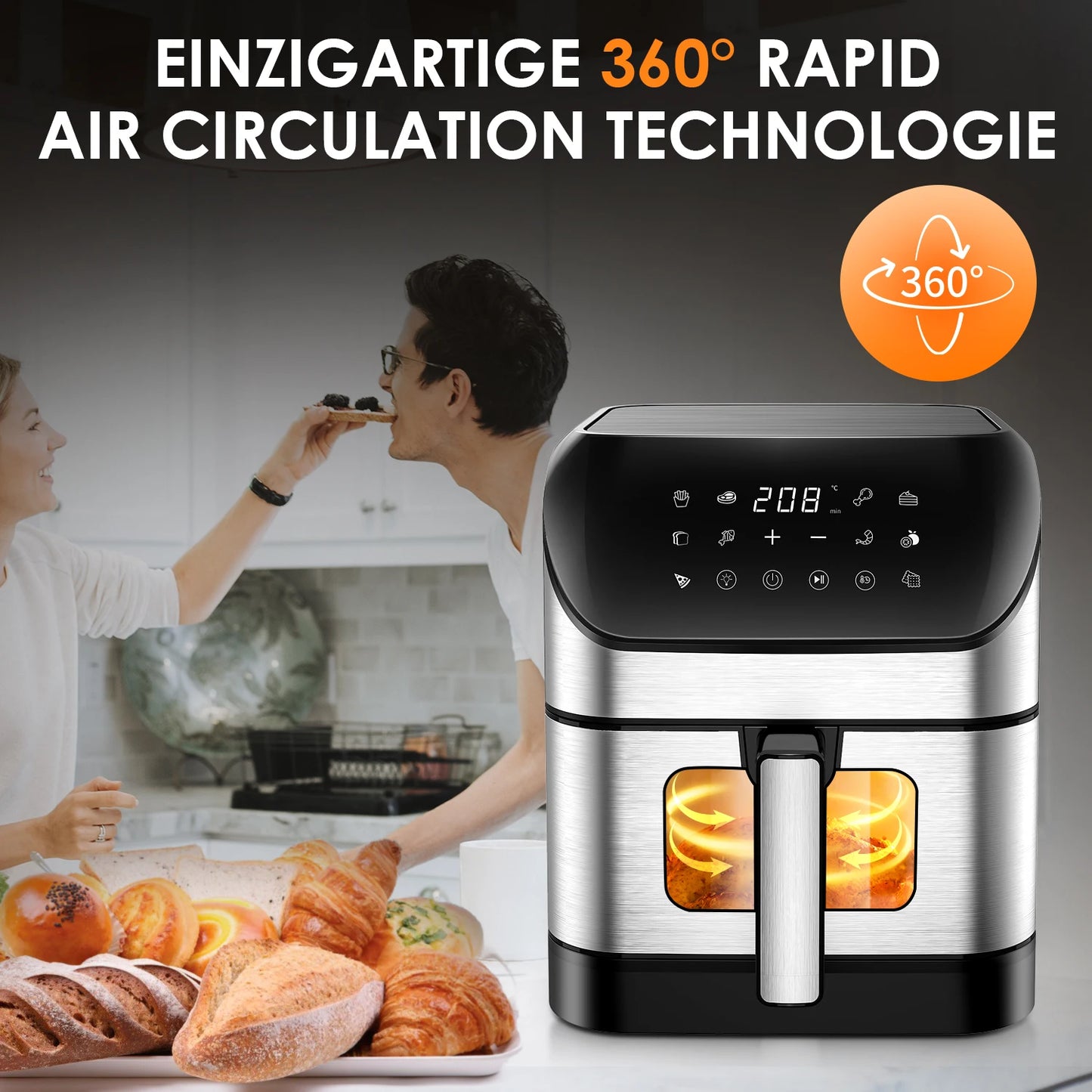 Visible Air Fryer 9L Large Airfryer