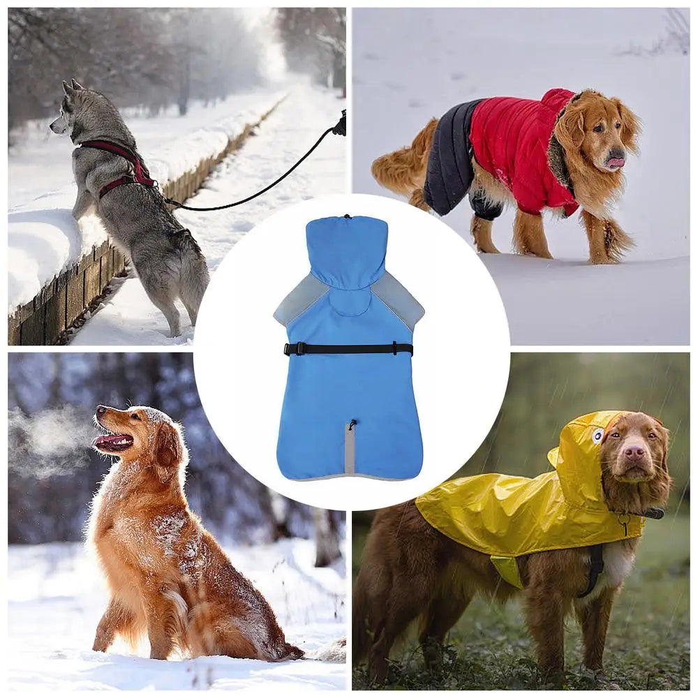 Dog Rain Jacket Hooded