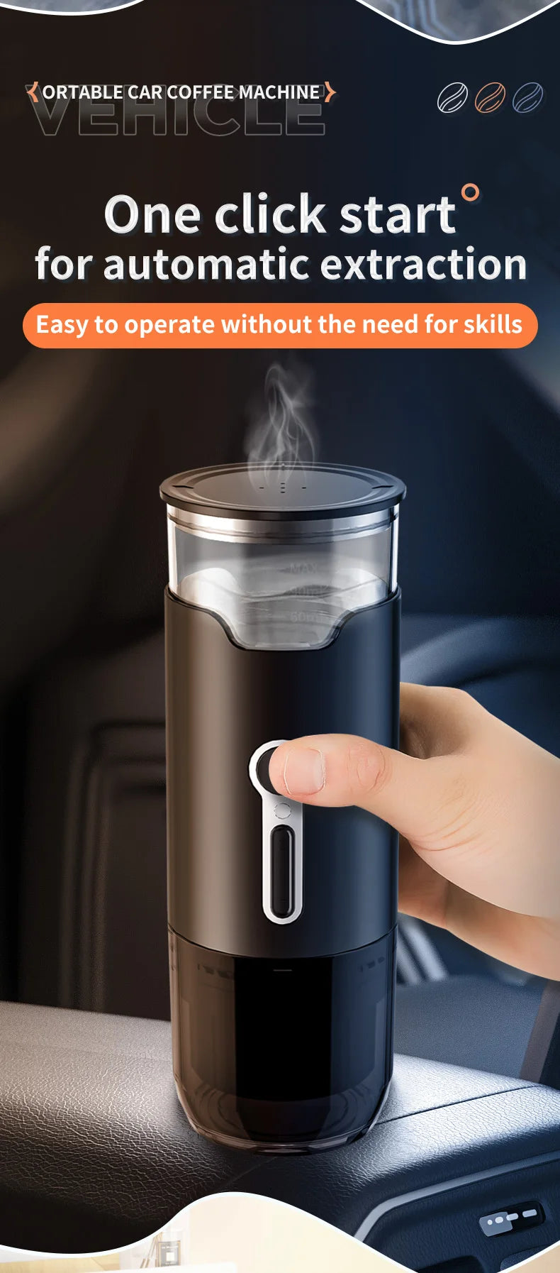 3-in-1 Portable Coffee Maker for Capsule Coffee