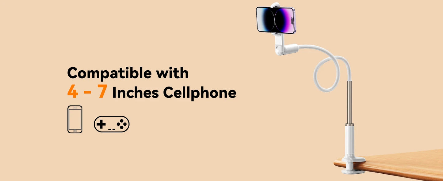Eary Gooseneck Phone Stand Holder For Bed Kitchen Magnetic