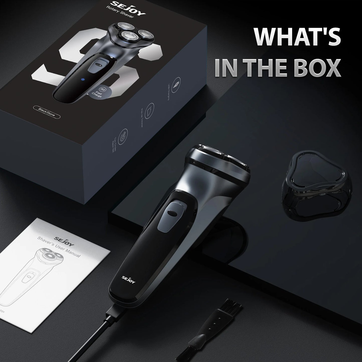 SEJOY Shaver Men USB Electric Shaver Powerful