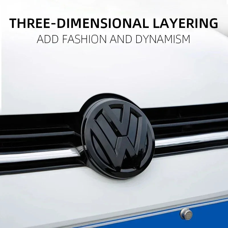 Car Glossy Black Front Grill Badges
