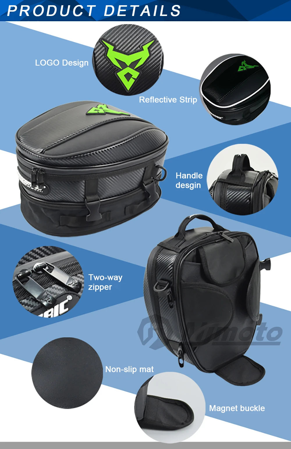 Motocentric Waterproof Motorcycle Tail Bag Multifunction