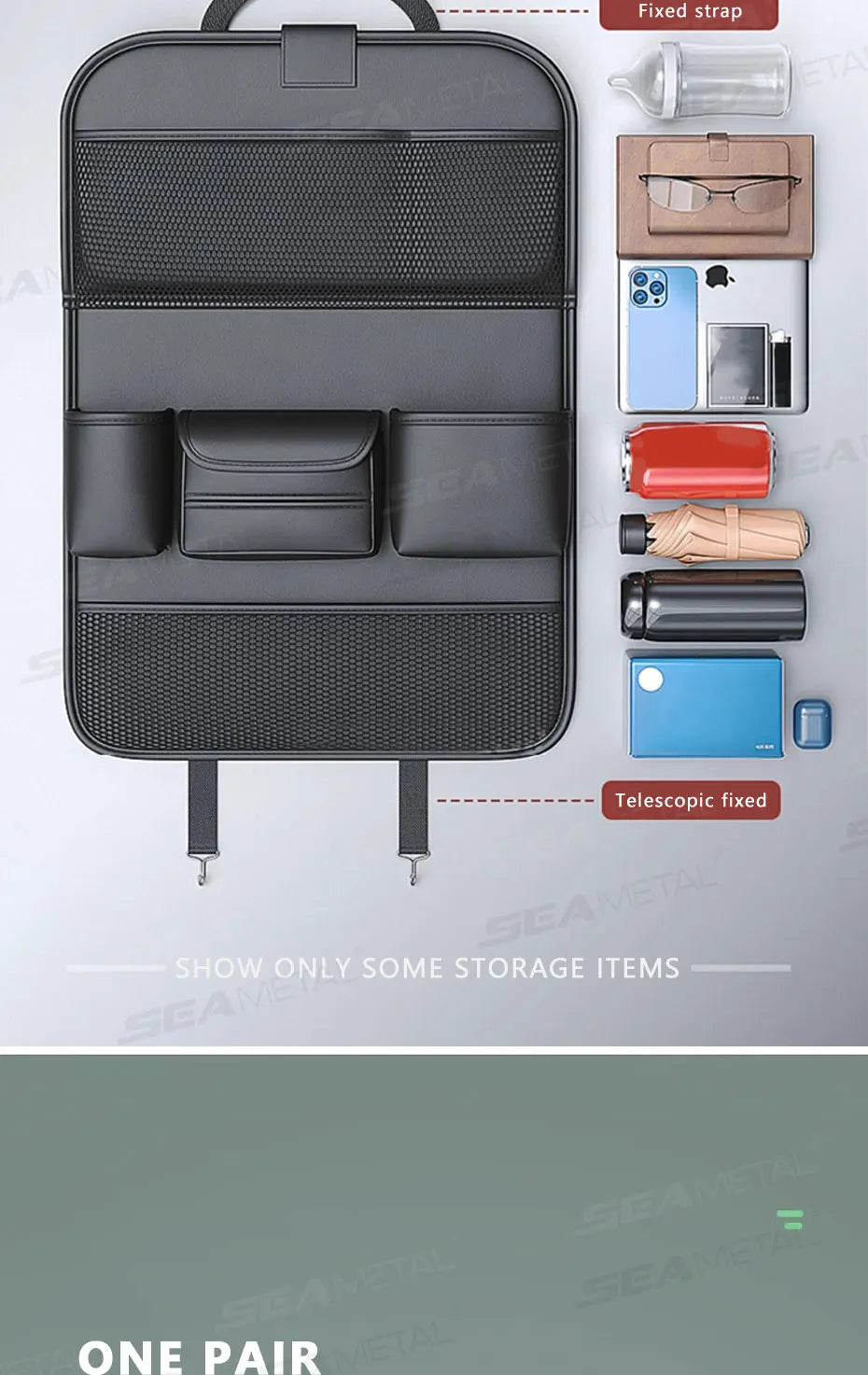 SEAMETAL Car Seat Back Storage