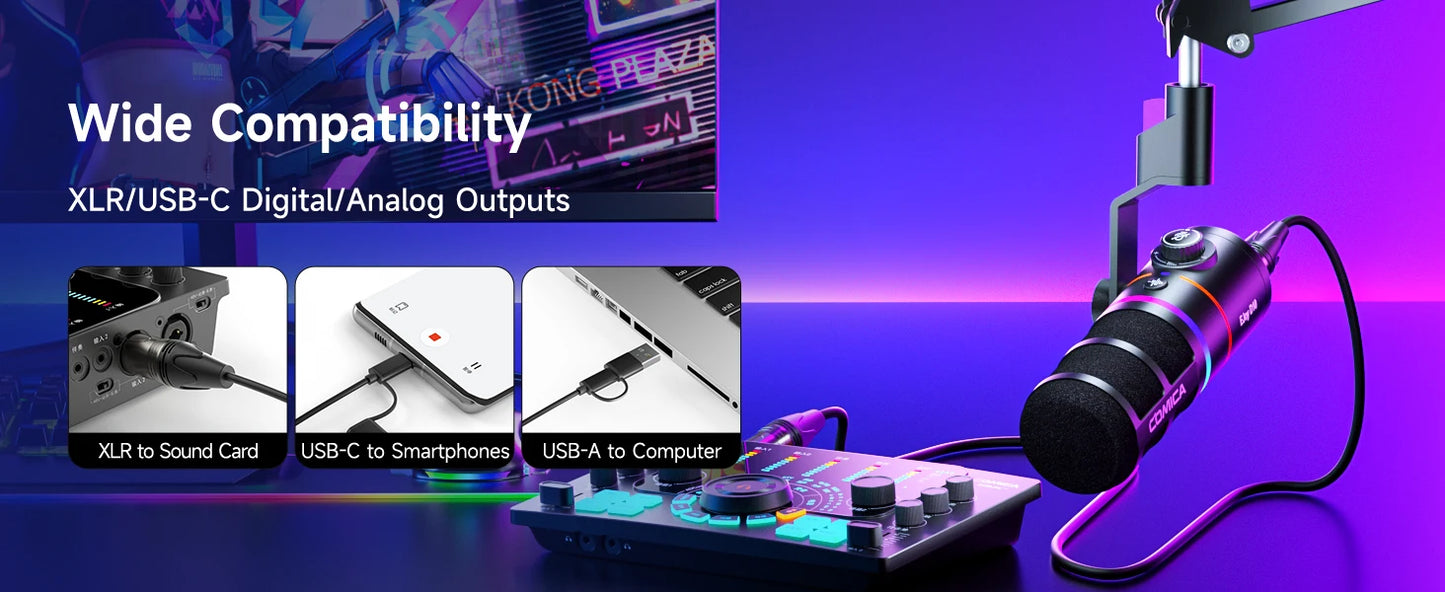 RGB Dynamic Wired Microphone Gaming