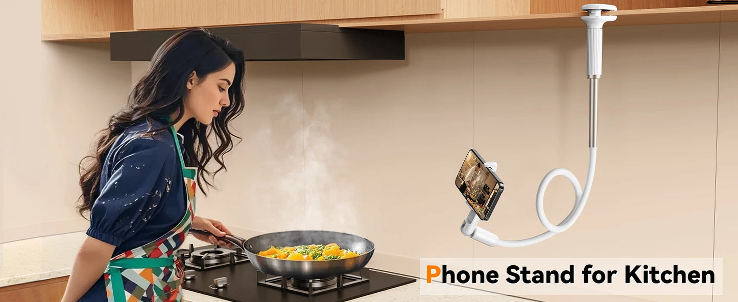 Eary Gooseneck Phone Stand Holder For Bed Kitchen Magnetic