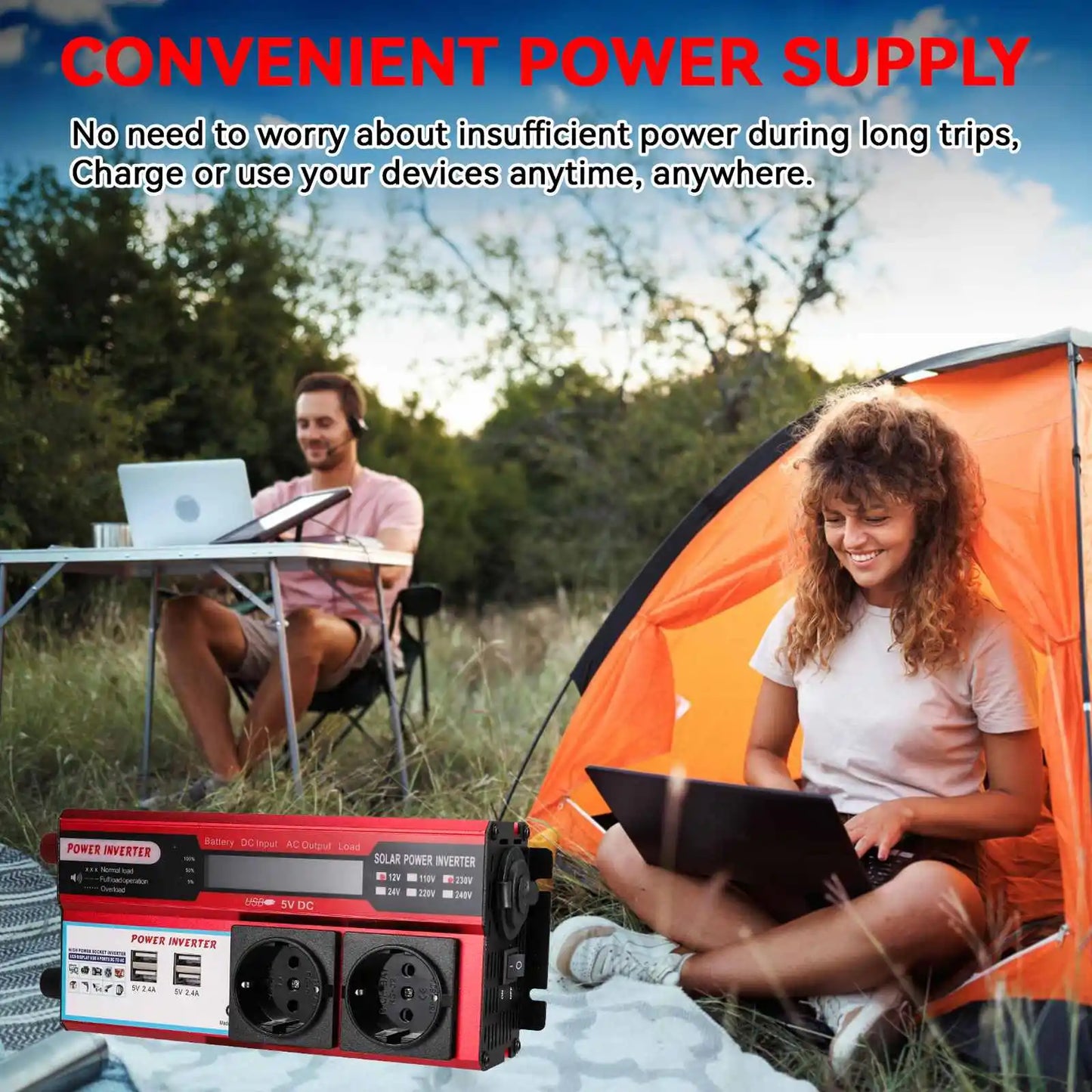 4000W 3000W Power Inverter DC 12V To AC 220V 230V Transformer