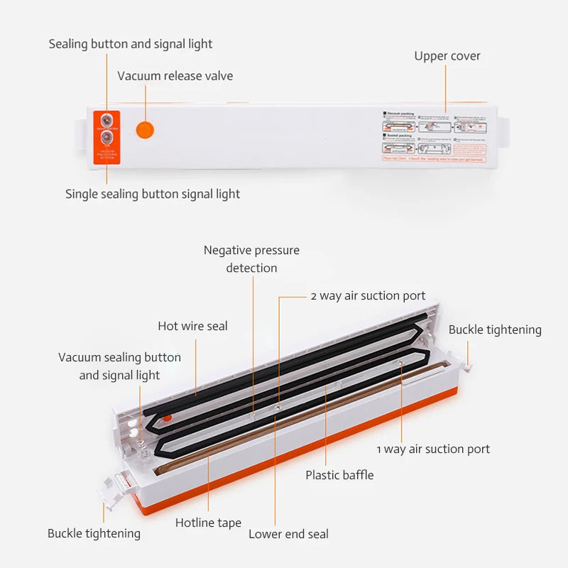 Electric Vacuum Sealer Machine For Food Storage