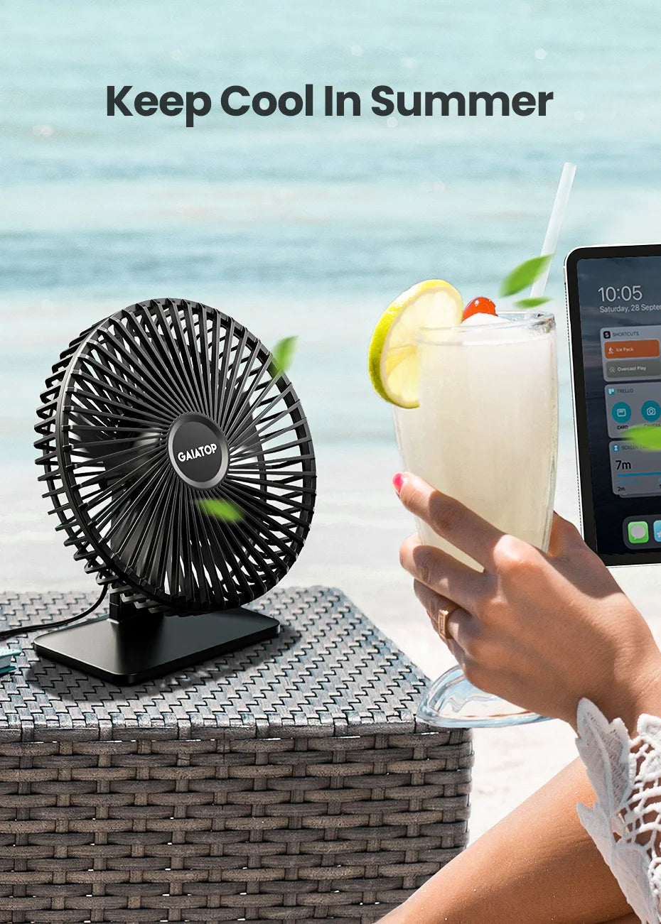 GAIATOP Desk Fan Portable