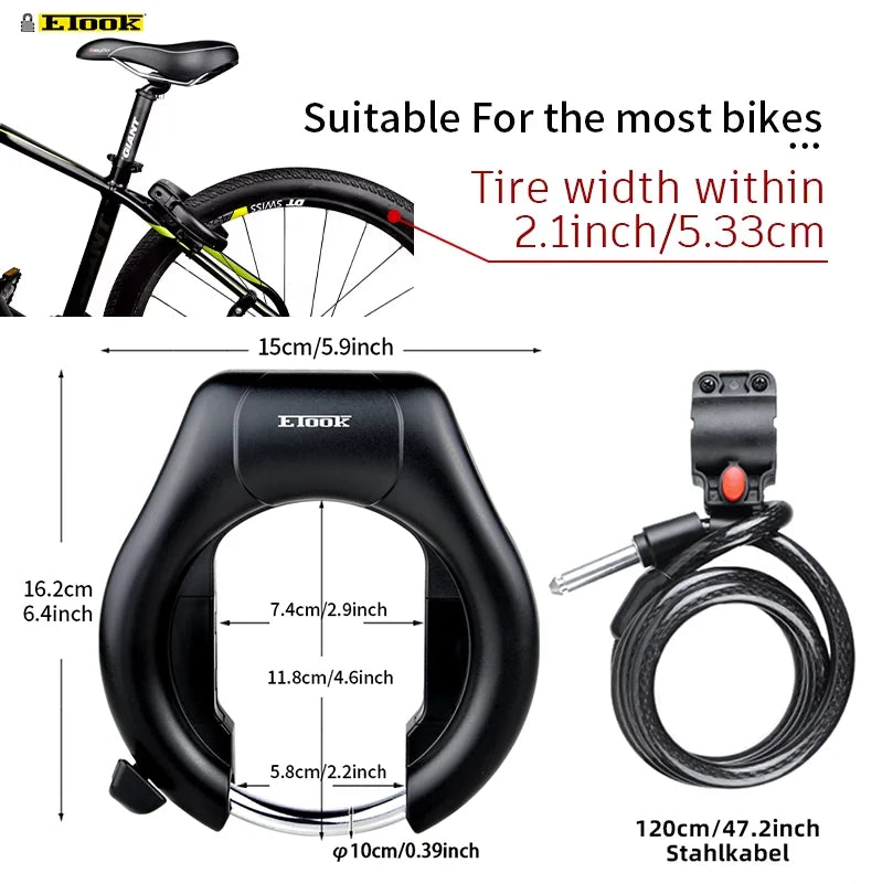 ETOOK Bike Horseshoe Lock Anti-Theft