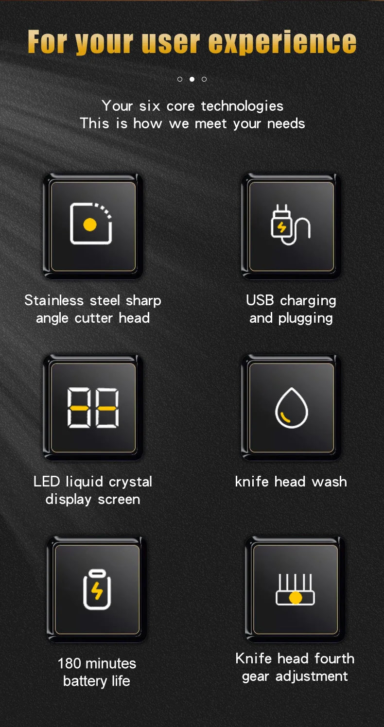 USB Rechargeable Hair Clippers for Men