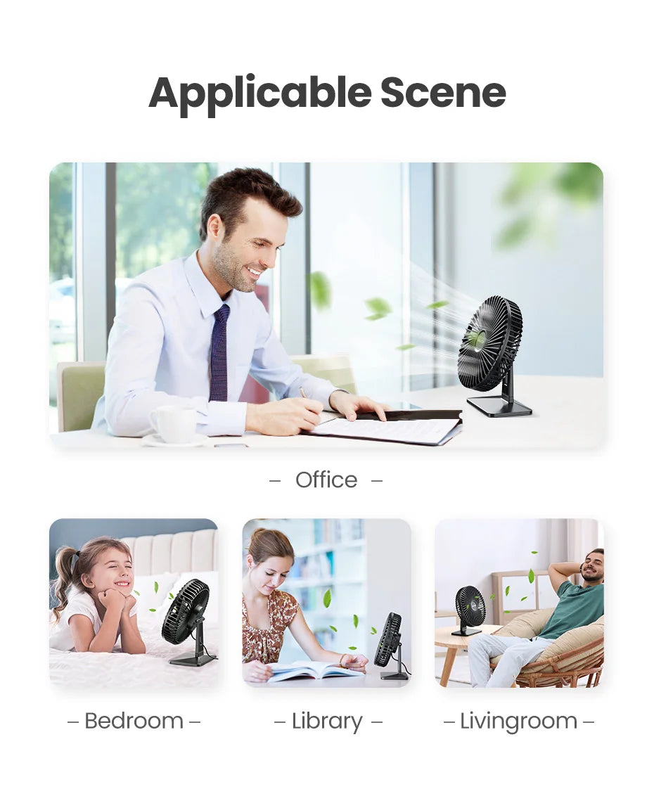 GAIATOP Desk Fan Portable
