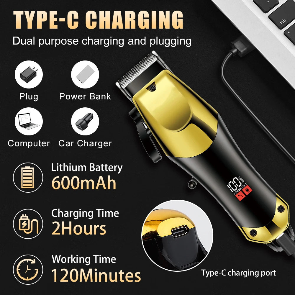 USB Rechargeable Hair Clippers for Men