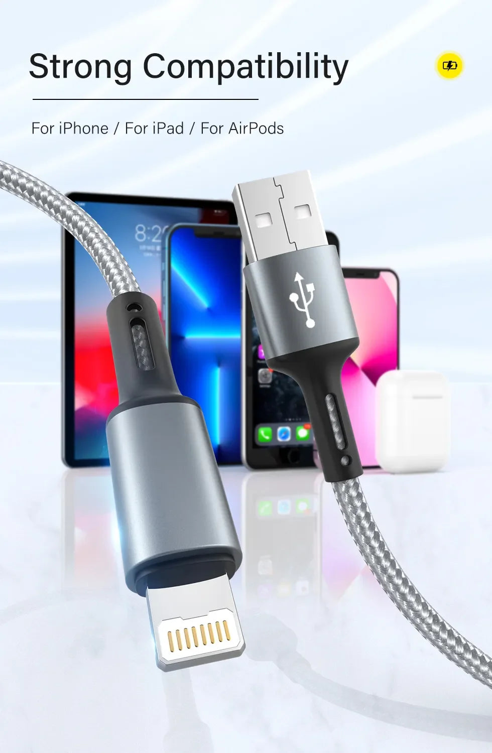 3A USB Cable For iPhone