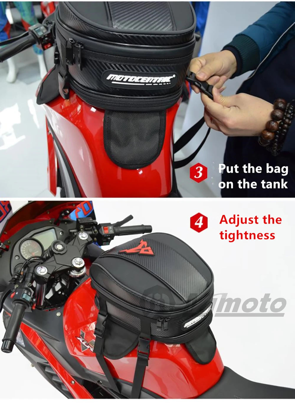Motocentric Waterproof Motorcycle Tail Bag Multifunction