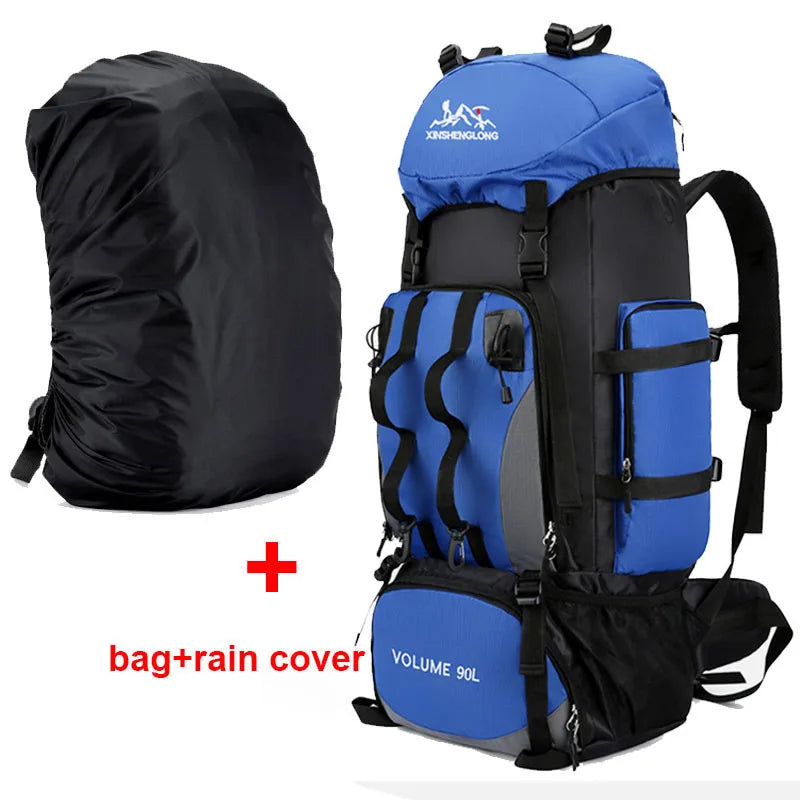 Großer Outdoor-Rucksack für Camping, Wandern, Reisen & Sport