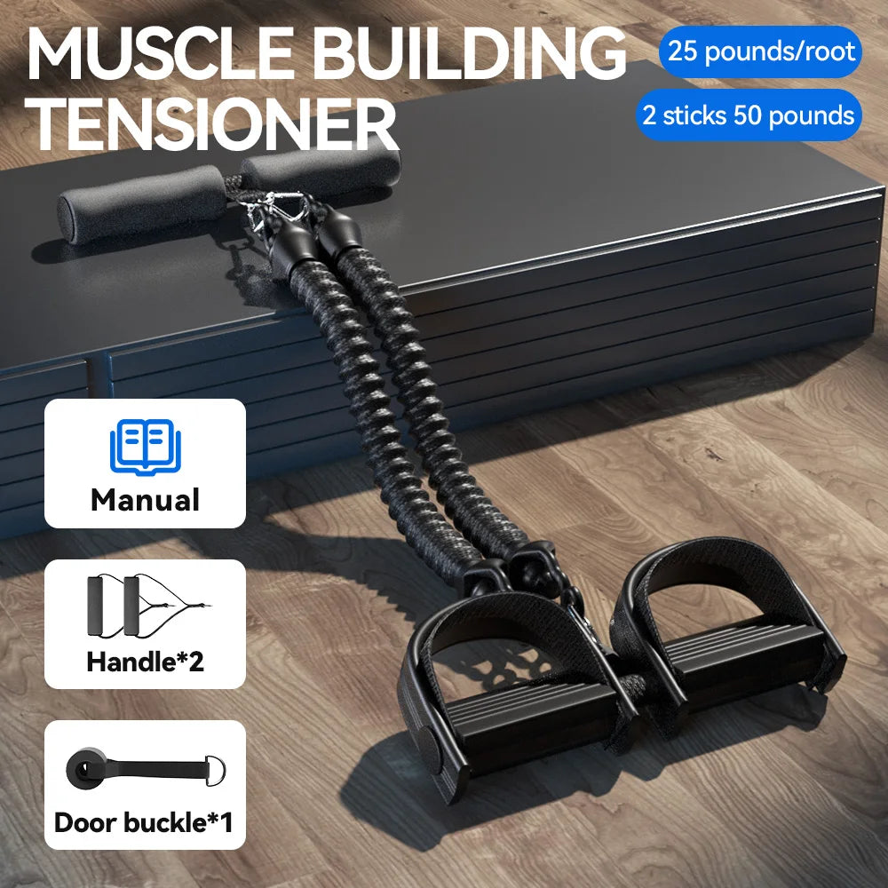 Man Tension Rope Woman Yoga