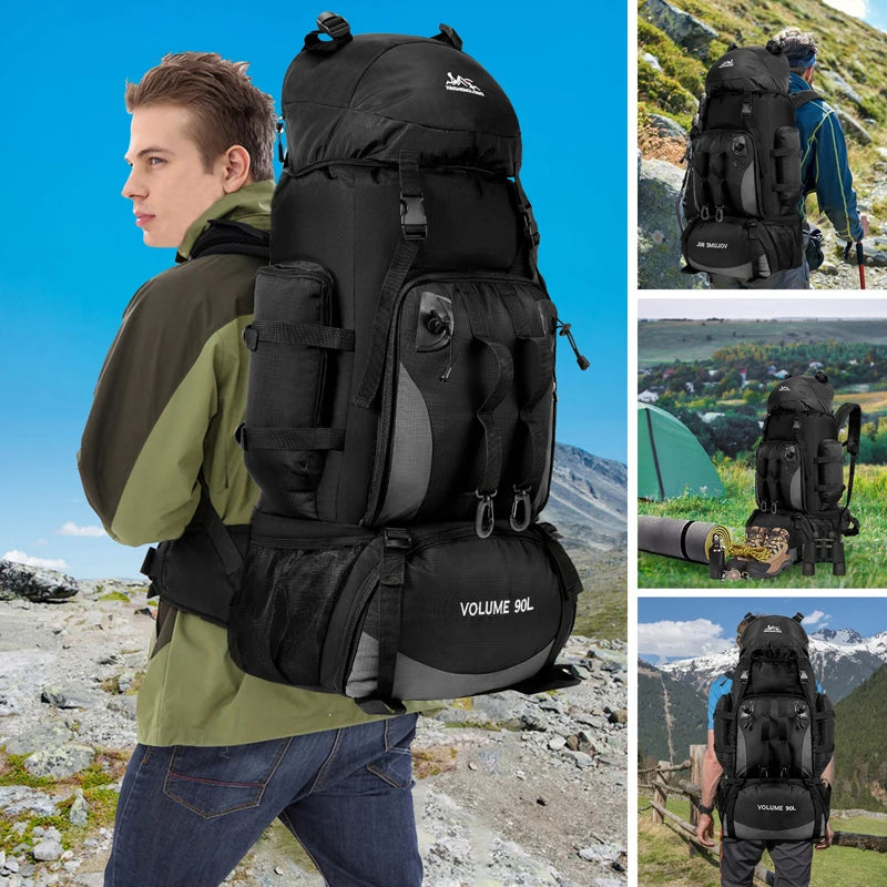 Großer Outdoor-Rucksack für Camping, Wandern, Reisen & Sport