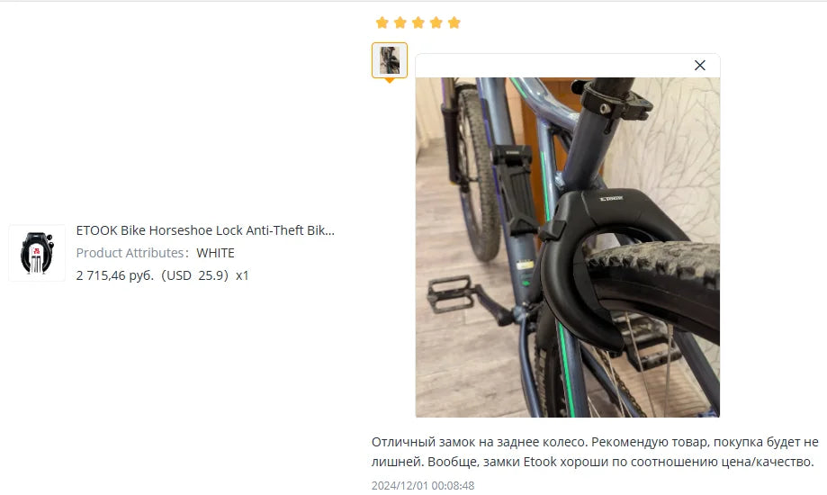 ETOOK Bike Horseshoe Lock Anti-Theft