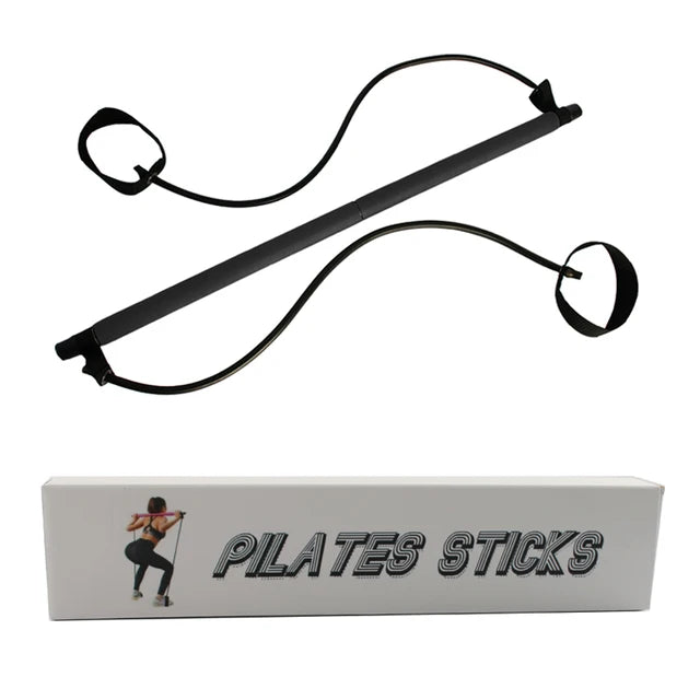Yoga Pilates Bar Stick with Resistance Band