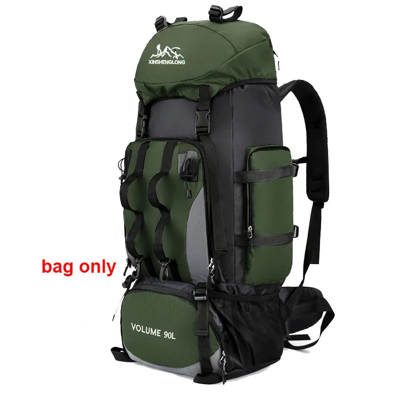 Großer Outdoor-Rucksack für Camping, Wandern, Reisen & Sport