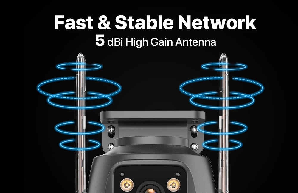 External Wifi PTZ Camera Dual Lens 4K 8MP HD Outdoor