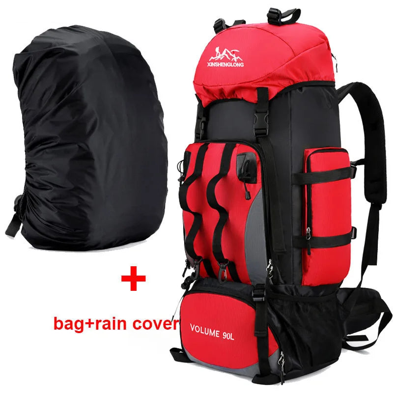 Großer Outdoor-Rucksack für Camping, Wandern, Reisen & Sport