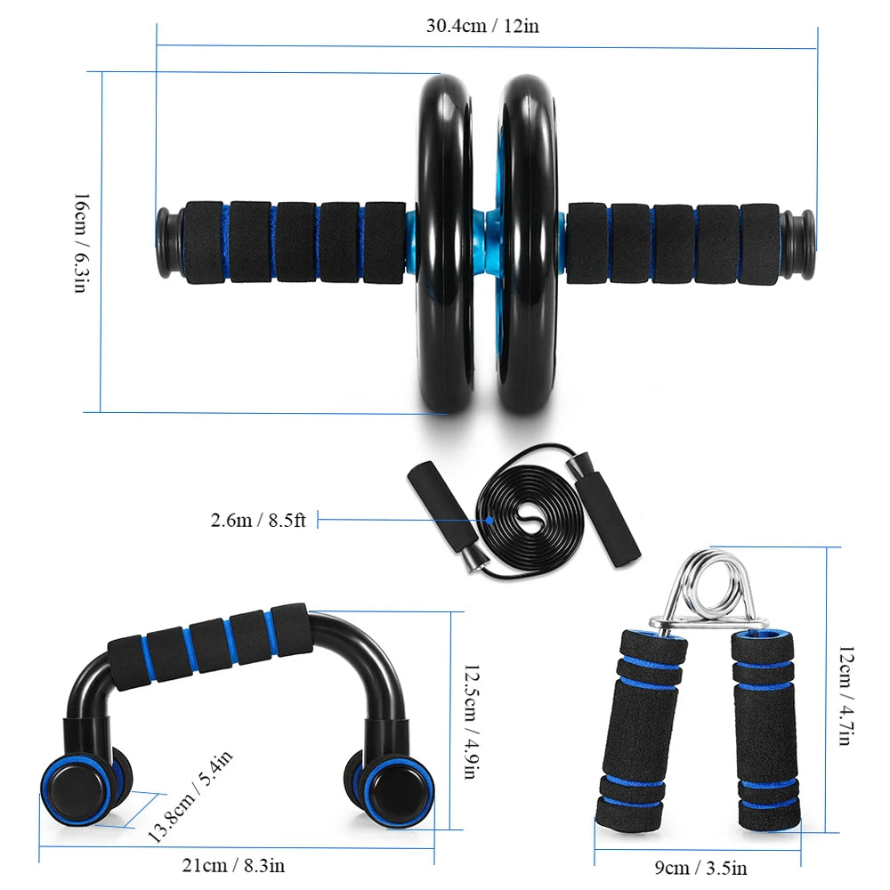 New 5 In 1 Abdominal Fitness Wheel