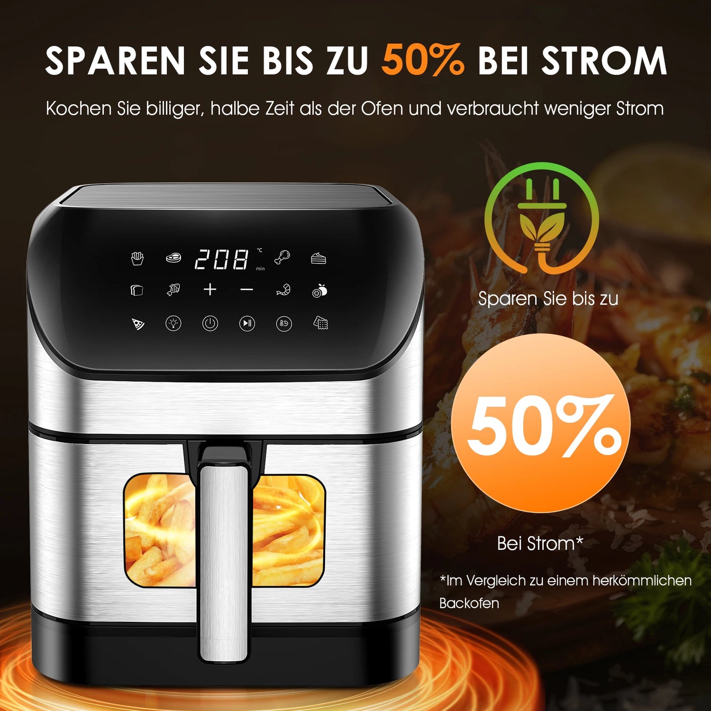 Visible Air Fryer 9L Large Airfryer