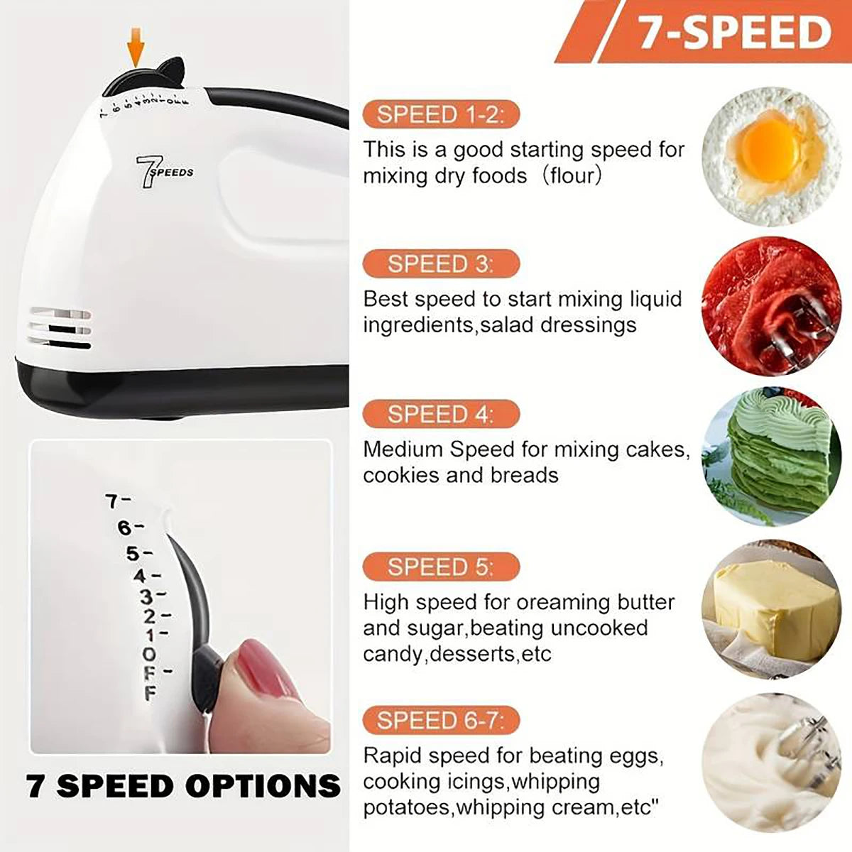 SaengQ Handheld Electric Egg Beater
