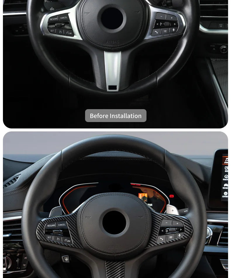 Car Styling Steering Wheel Trim Cover Sticker Decoration Accessory For BMW - Krass Market