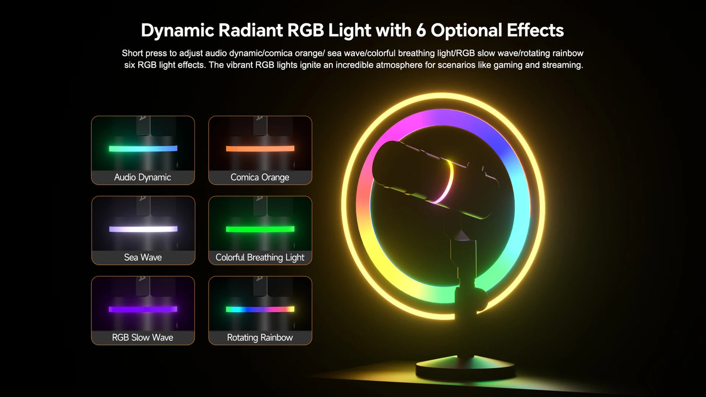 RGB Dynamic Wired Microphone Gaming
