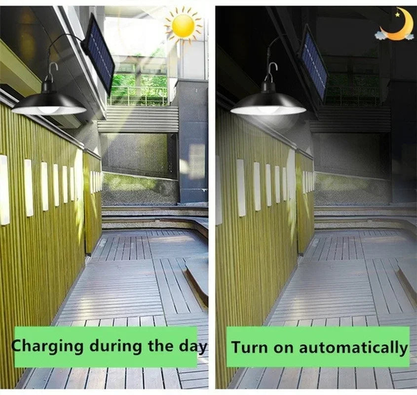 Solar Pendant Light Outdoor Waterproof LED