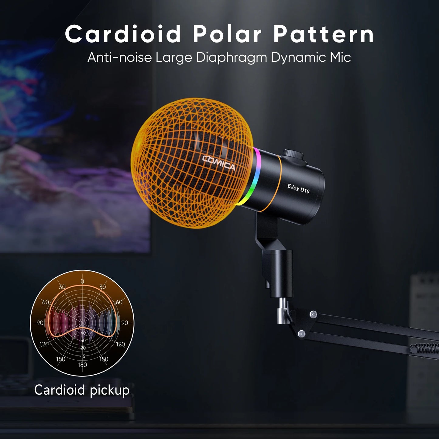 RGB Dynamic Wired Microphone Gaming
