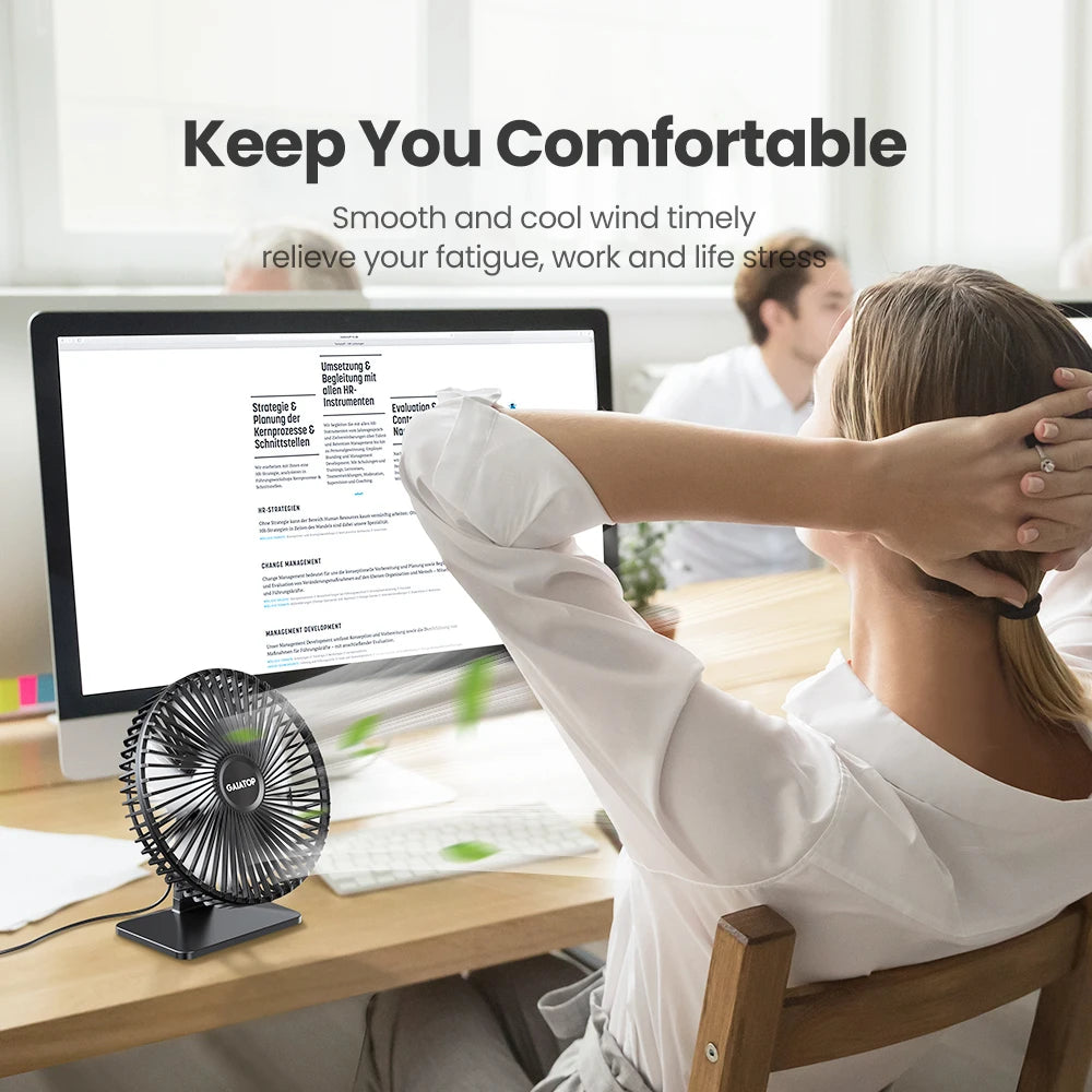 GAIATOP Desk Fan Portable