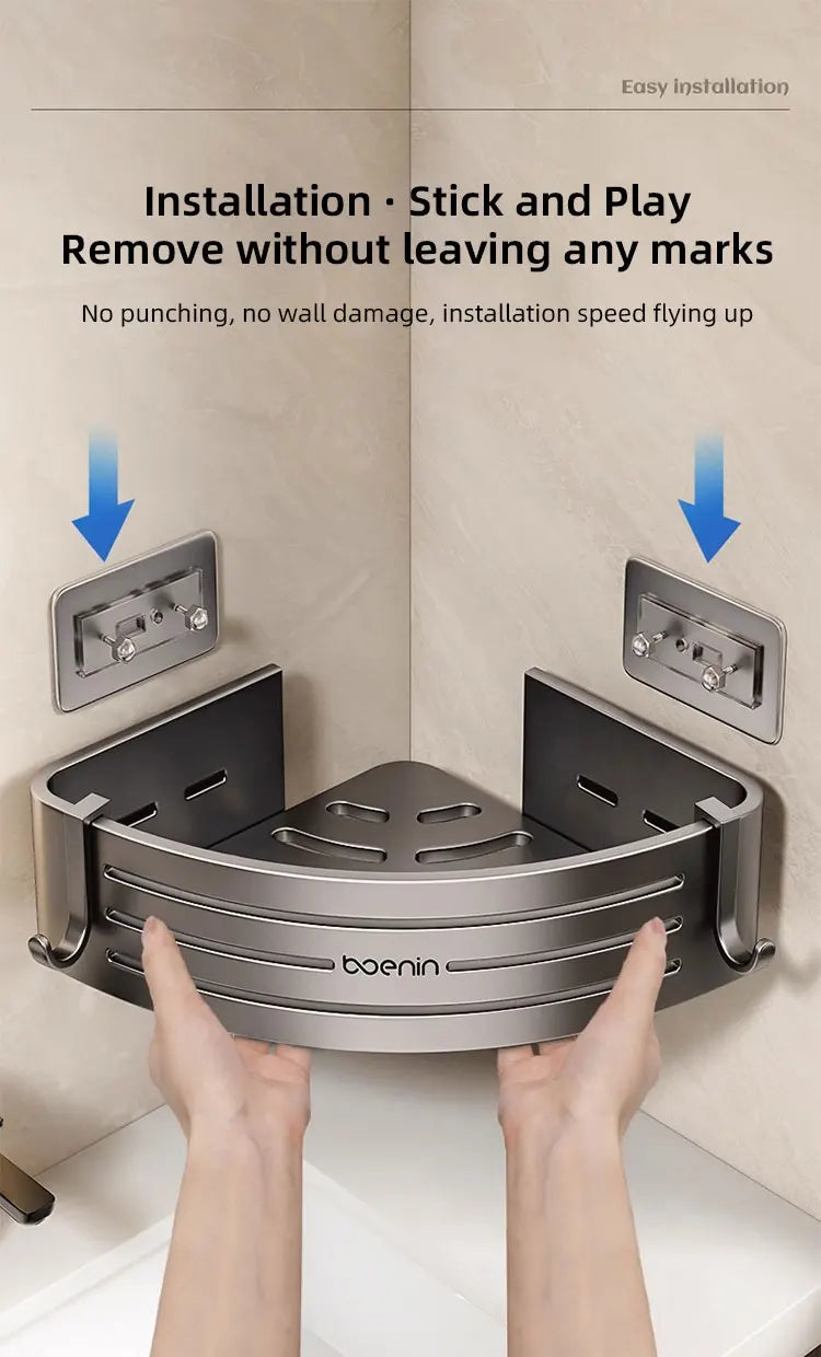 No Drill Bathroom Corner