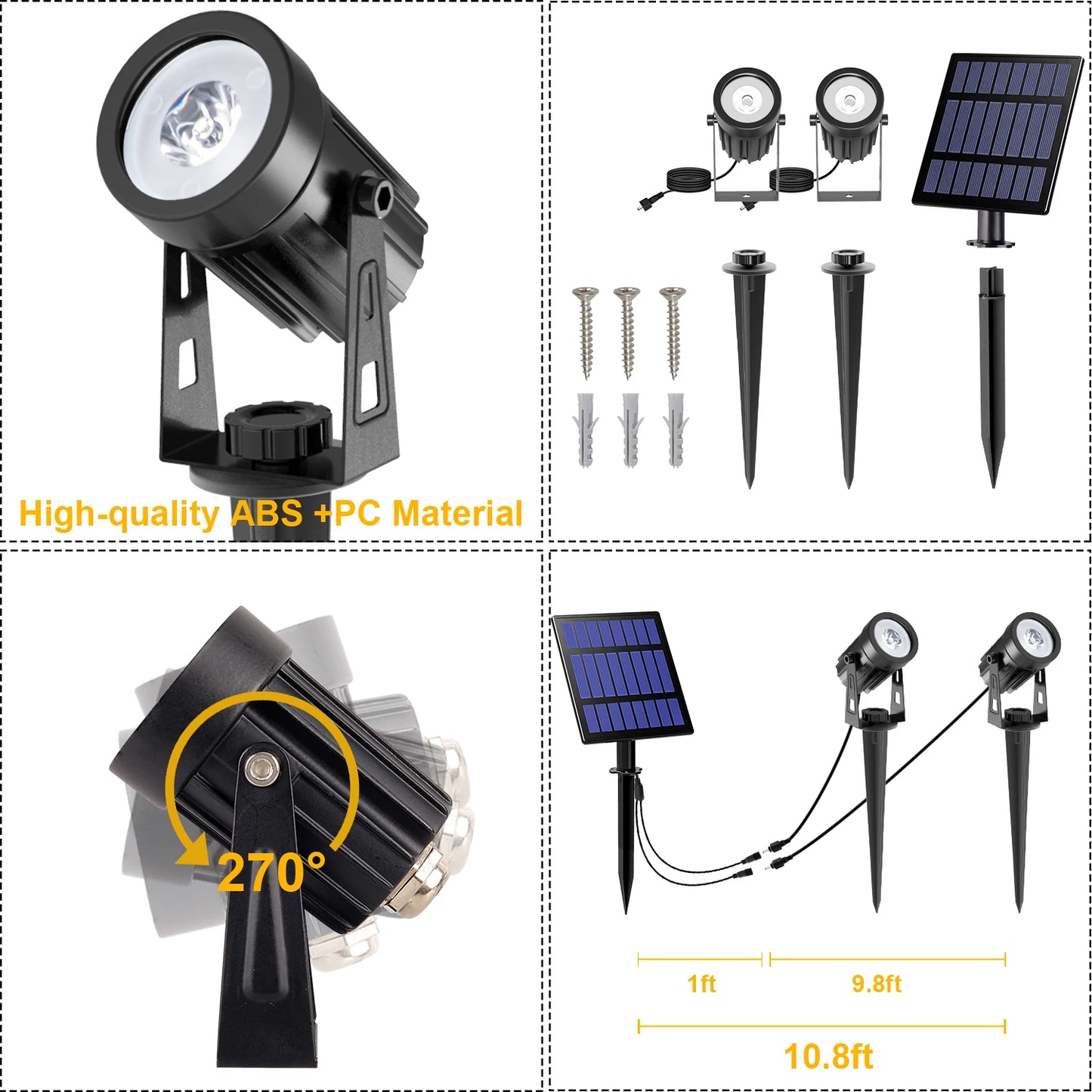 Solar Powered Spotlight LED