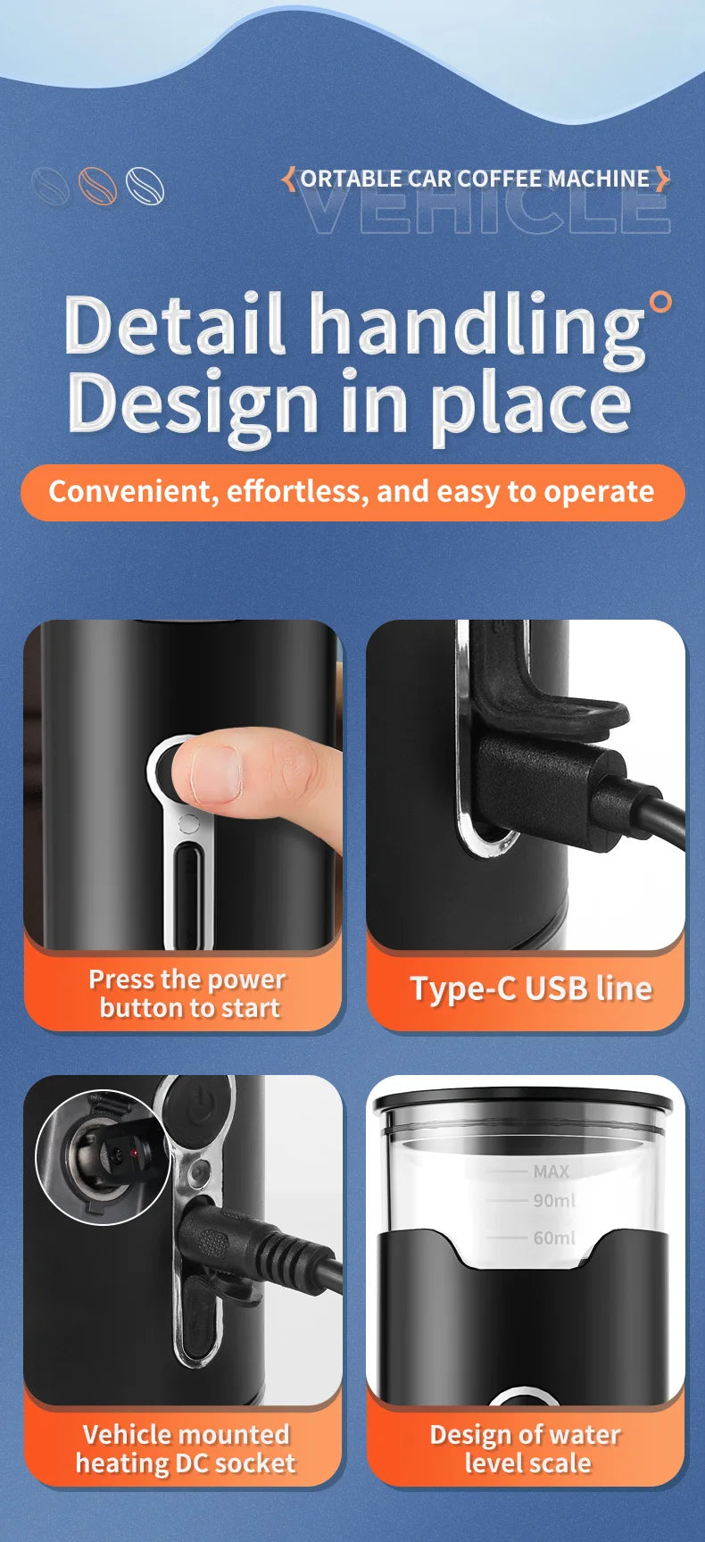 3-in-1 Portable Coffee Maker for Capsule Coffee