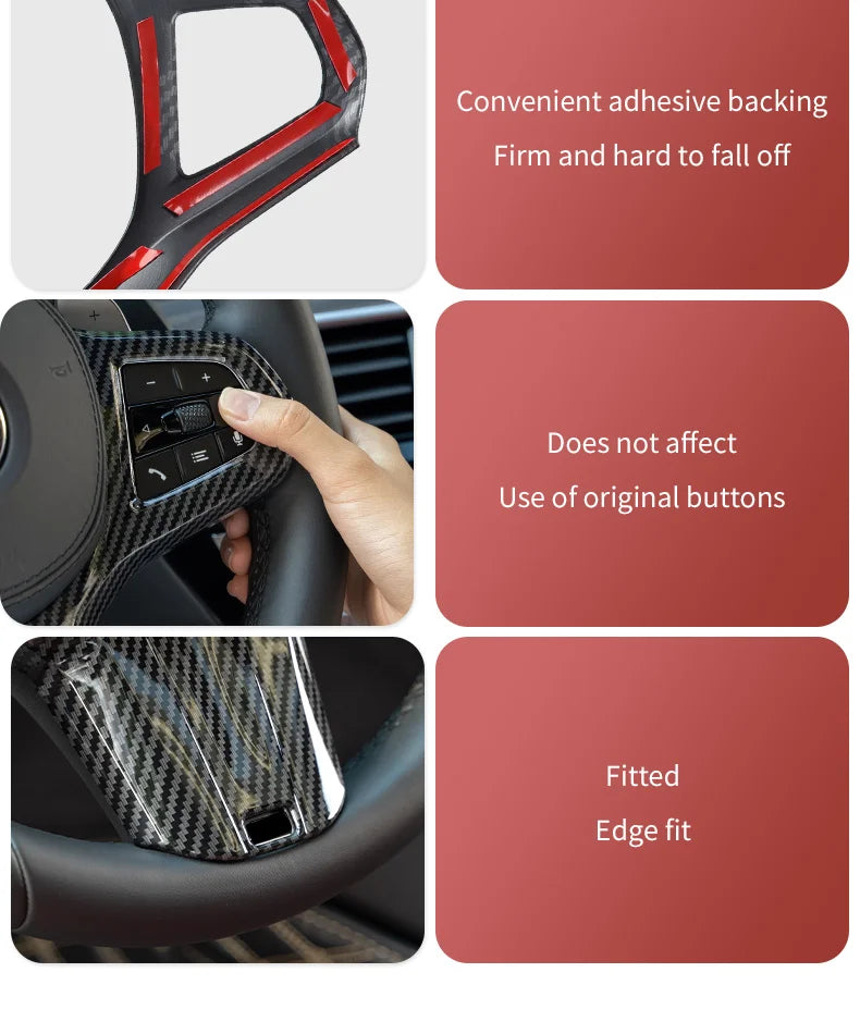 Car Styling Steering Wheel Trim Cover Sticker Decoration Accessory For BMW - Krass Market