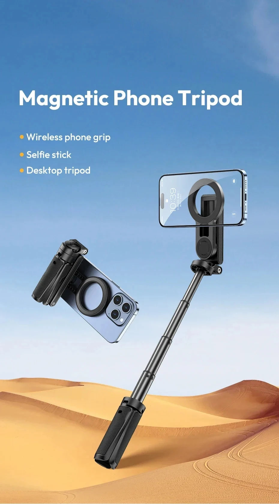 Magnetic Phone Tripod Wireless