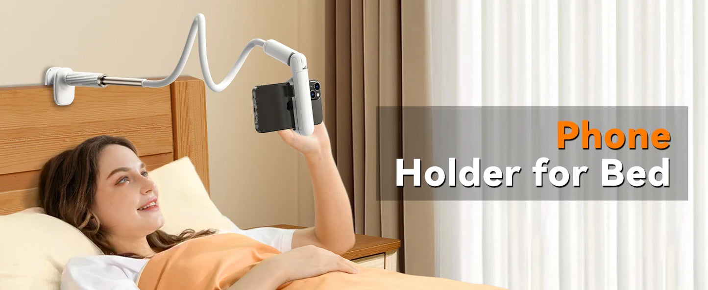 Eary Gooseneck Phone Stand Holder For Bed Kitchen Magnetic