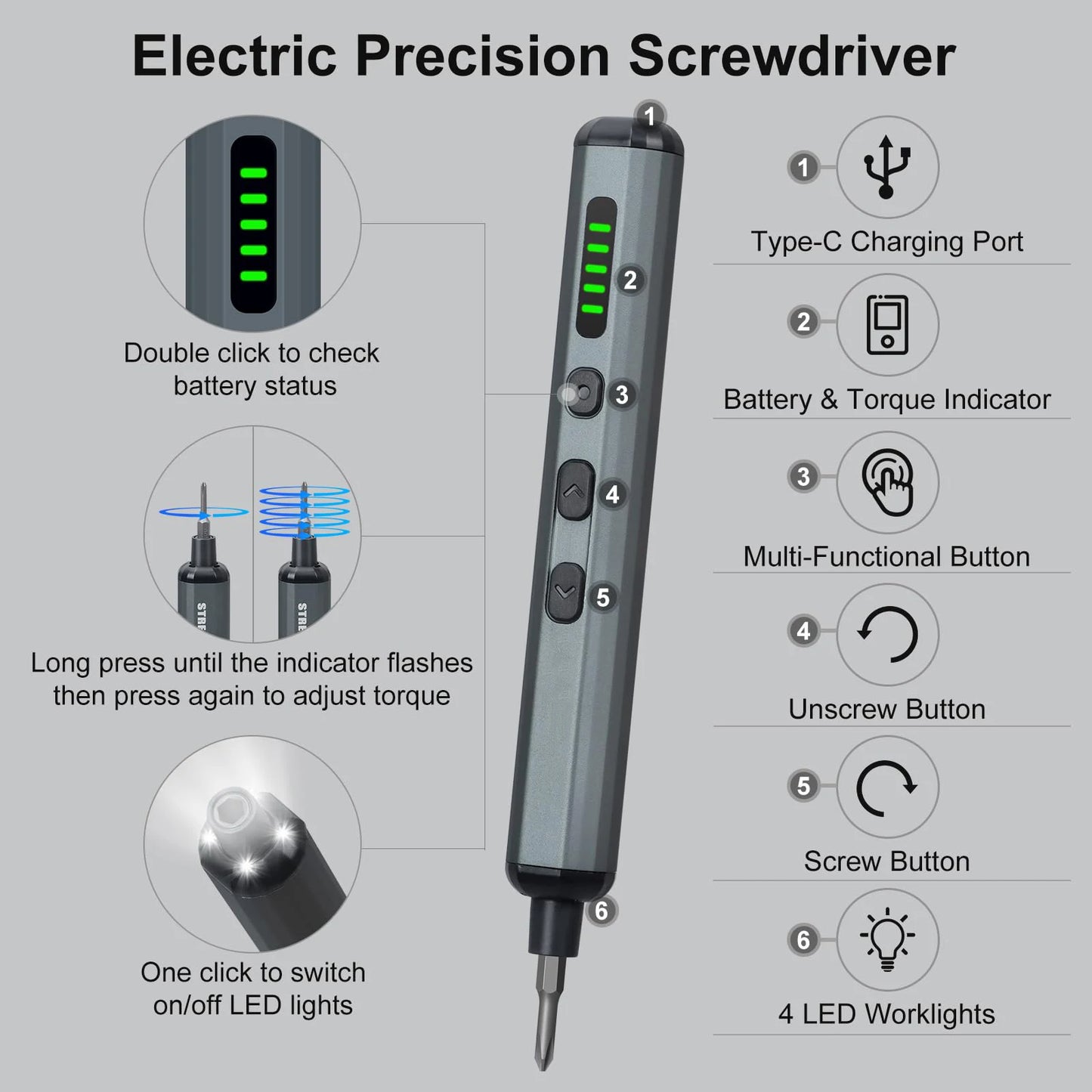 Precision Electric Screwdriver
